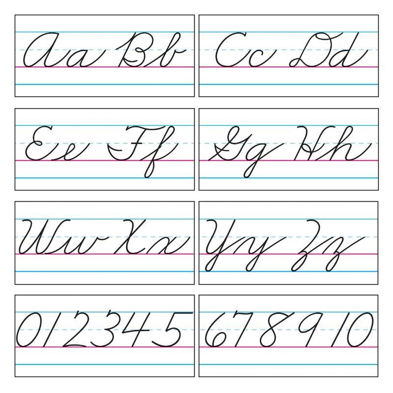 TREND Basic Alphabet Zaner-Bloser Cursive Bulletin Board Set