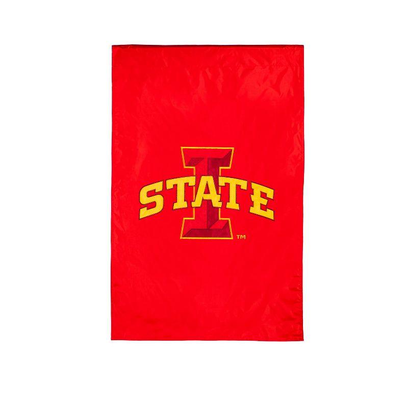 Evergreen NCAA Iowa State University Applique House Flag 28 x 44 Inches Outdoor Decor for Homes and Gardens