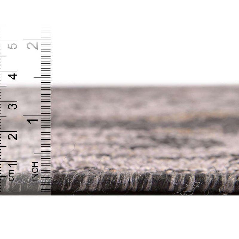 Unique Loom 9' 0 x 12' 0 Rectangle Indoor/Outdoor Traditional Charcoal Area Rug