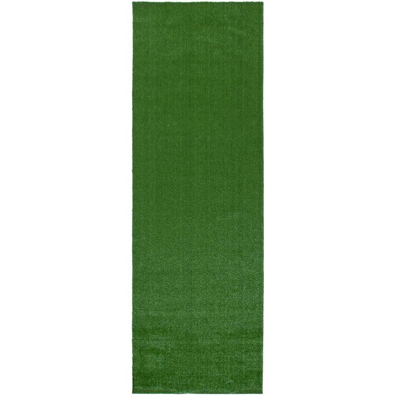 Vista Green Synthetic Turf Indoor/Outdoor Runner Rug