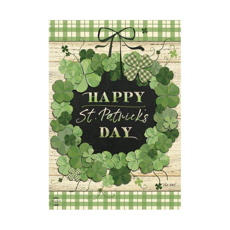 Briarwood Lane Lucky Wreath St. Patrick's Day Garden Flag Clover