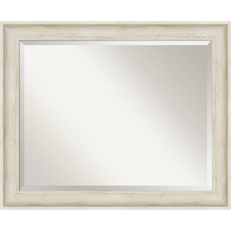 33" x 27" Regal Framed Bathroom Vanity Wall Mirror Birch Cream - Amanti Art: Beveled, Polystyrene Frame, Wall Mount