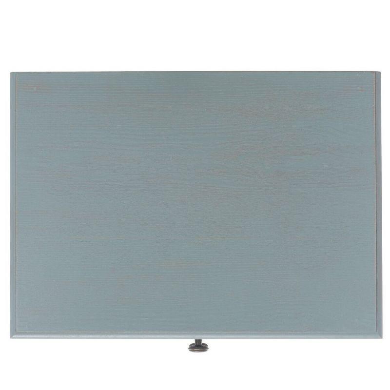 Lori Night Table Barn - AMH6576G - Blue - Safavieh Couture