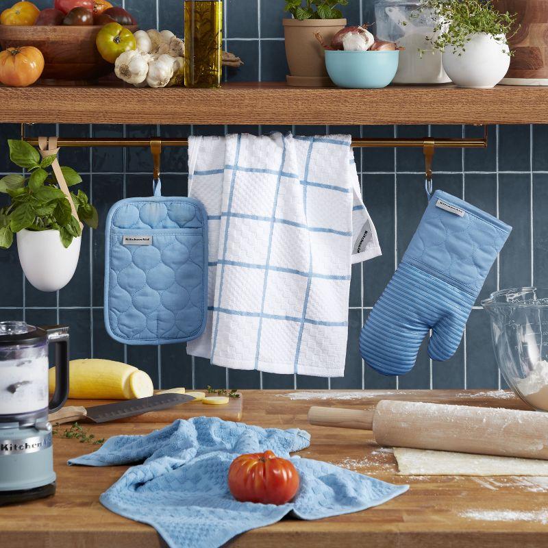 KitchenAid Onion Quilt Kitchen Towel, Oven Mitt & Potholder Set 4-Pack