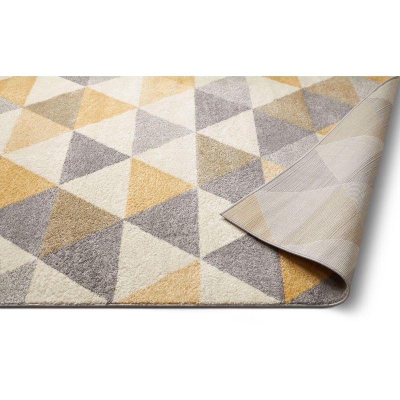 Isometry Modern Geometric Triangle Soft Area Rug