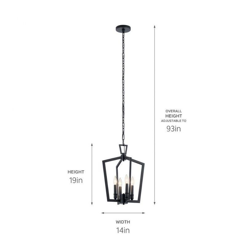 Kichler Lighting Abbotswell 4 - Light Pendant in  Black