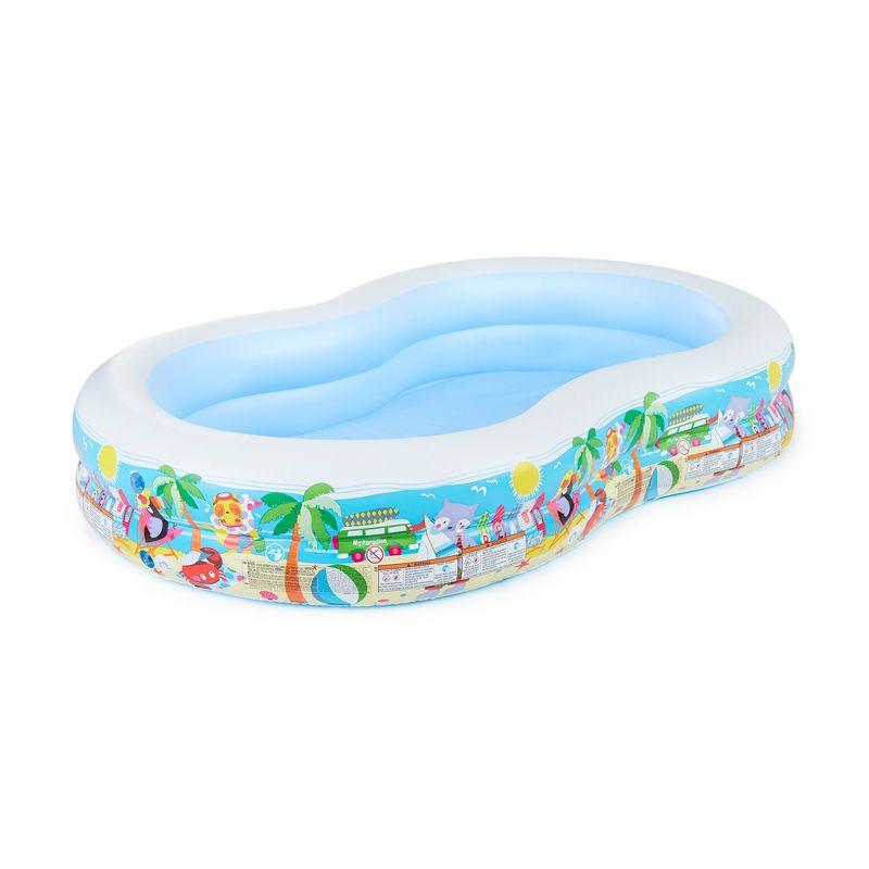 Intex 8.5ft Blue and White Inflatable Kiddie Pool