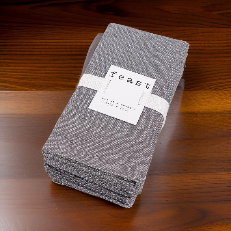 KAF Home Overbrook Chambray Napkins Set of 8