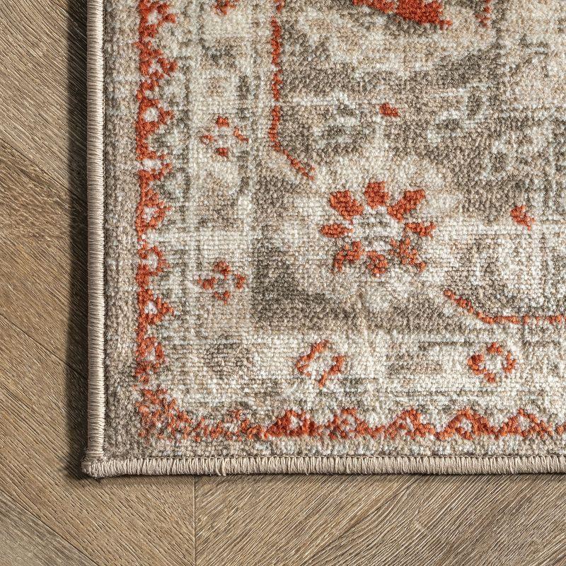 Nuloom Charlotte Faded Medallion Kitchen Runner Indoor Area Rug - Hallway, Entryway, 2' 6" x 8', Beige
