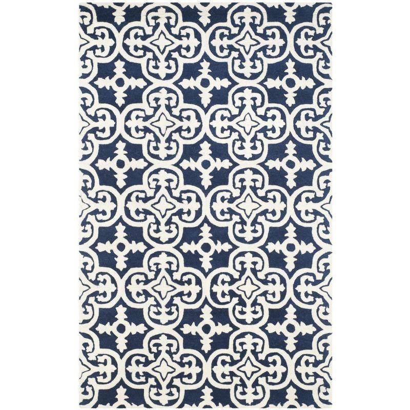 Luxurious Hand-Tufted Wool Area Rug in Blue - 6' x 9'