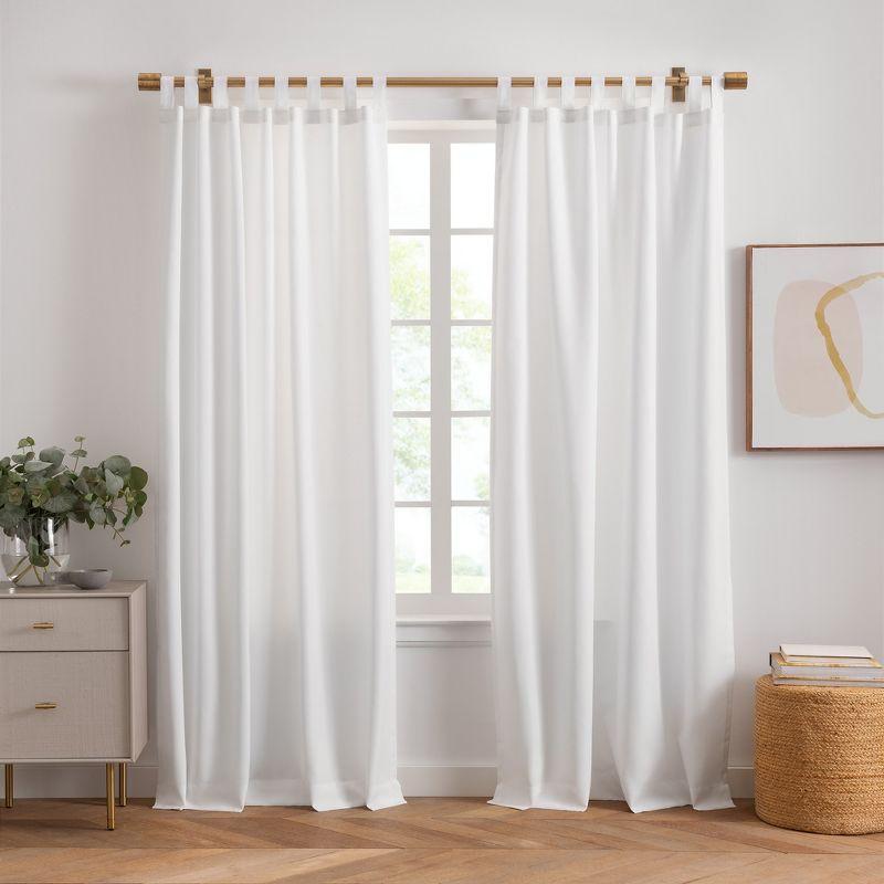 Elrene Matine Solid Tab Top Indoor/Outdoor Single Window Curtain for Patio, Pergola, Porch, Cabana, Deck, Lanai - Elrene Home Fashions