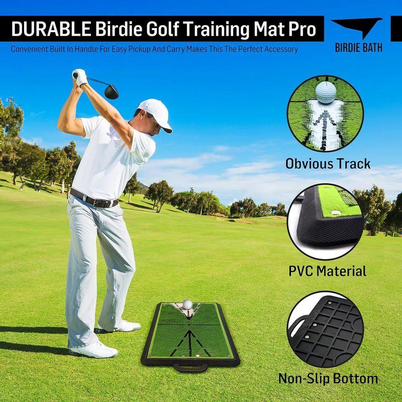 Birdie Bath Birdie Golf: Birdie Mat - Pro Premium Swing Training Mat, Analyze Swing Path & Ball Impact, Portable, Indoor & Outdoor, 19.25x12.3" Sports Accessory