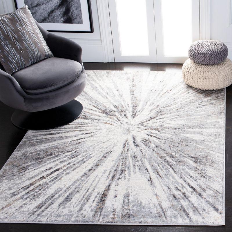 Amelia ALA449 Power Loomed Indoor Area Rug - Grey/Gold - 6'7"x9'6" - Safavieh