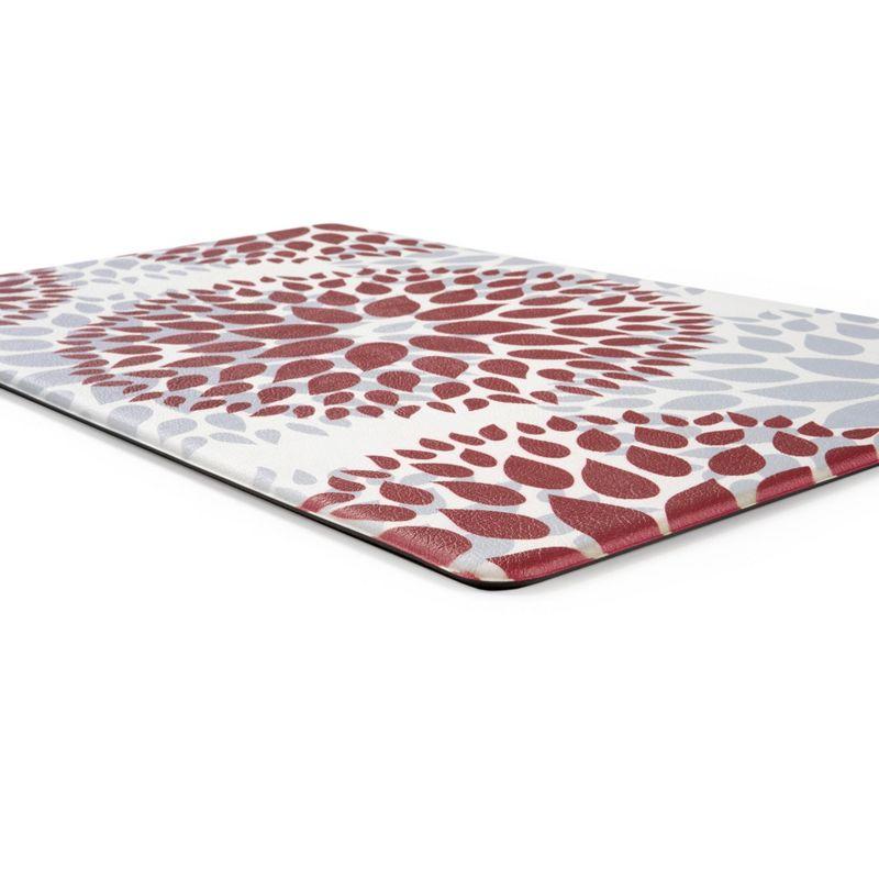 World Rug Gallery Modern Floral Circles Anti Fatigue Standing Mat