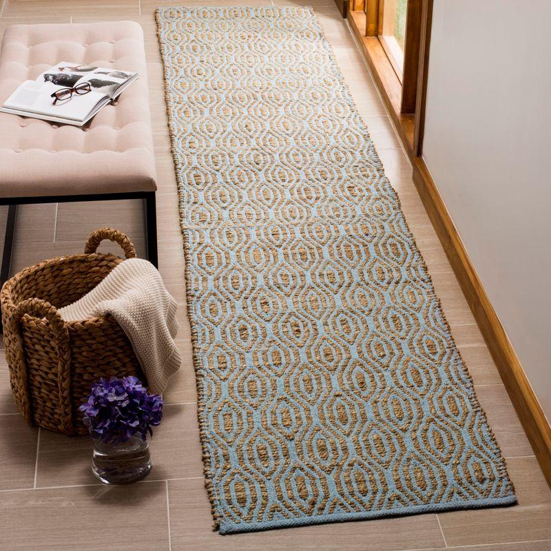 Cape Cod CAP822 Woven Indoor Runner Rug - Silver/Natural - 2'3"x12' - Safavieh
