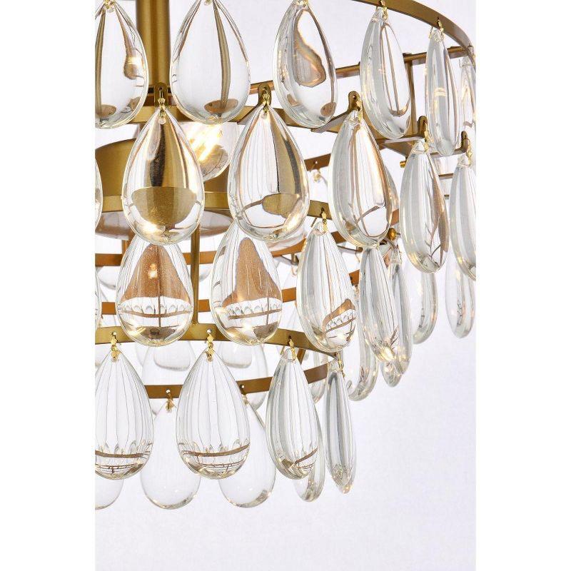 Elegant Lighting Mila 14 inch flush mount in brass