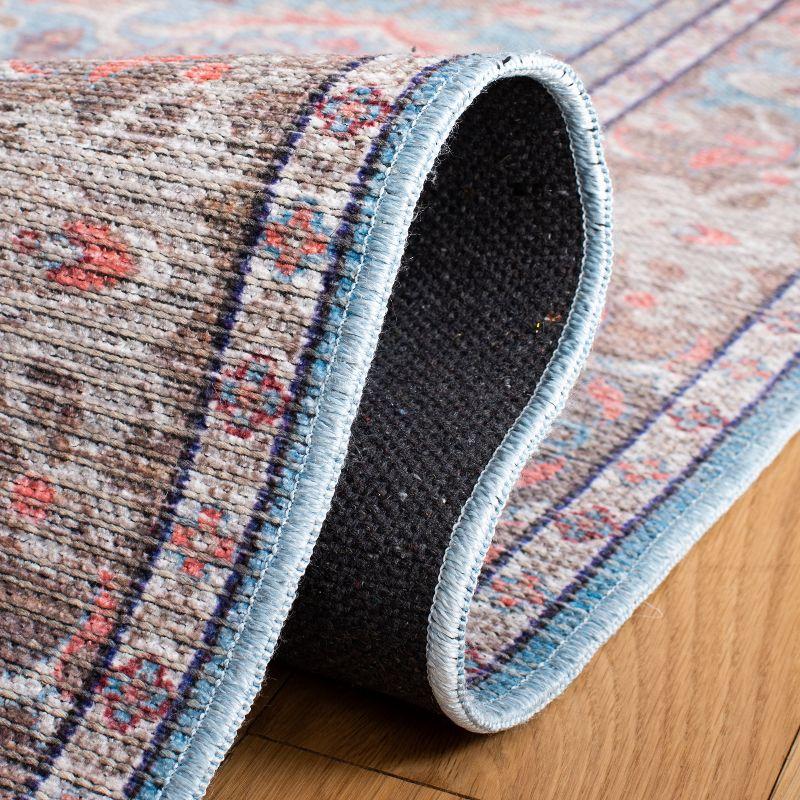 Serapi SEP584 Power Loomed Machine Washable Area Rug - Rust/Blue - 4'x6' - Safavieh.