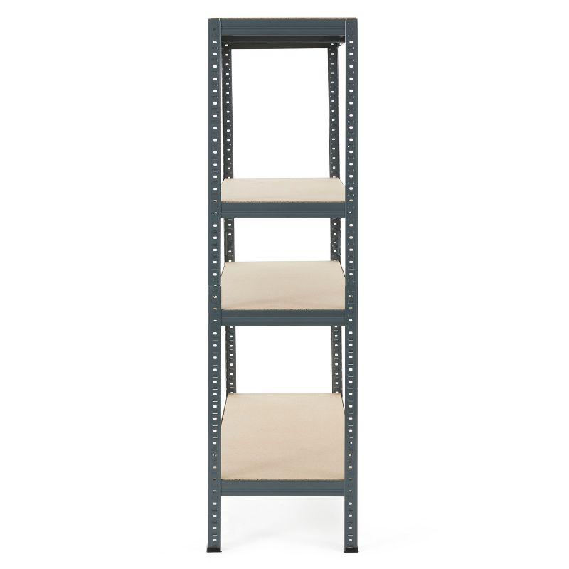 Gray 36x60" 4-Tier Adjustable Steel Storage Shelving Unit