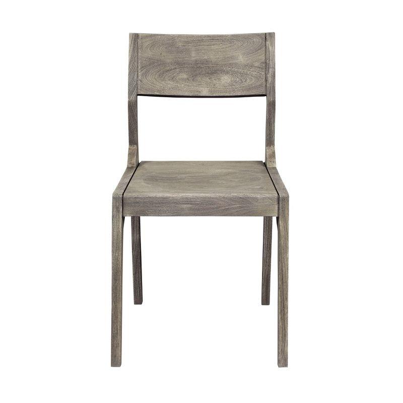 Set of 2 Yukon Angle Back Dining Chairs Gray - Treasure Trove Accents