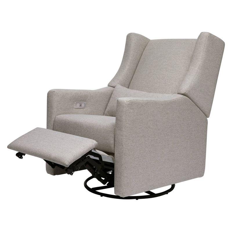 Eco-Weave Grey Performance Swivel Reclining Armchair with USB