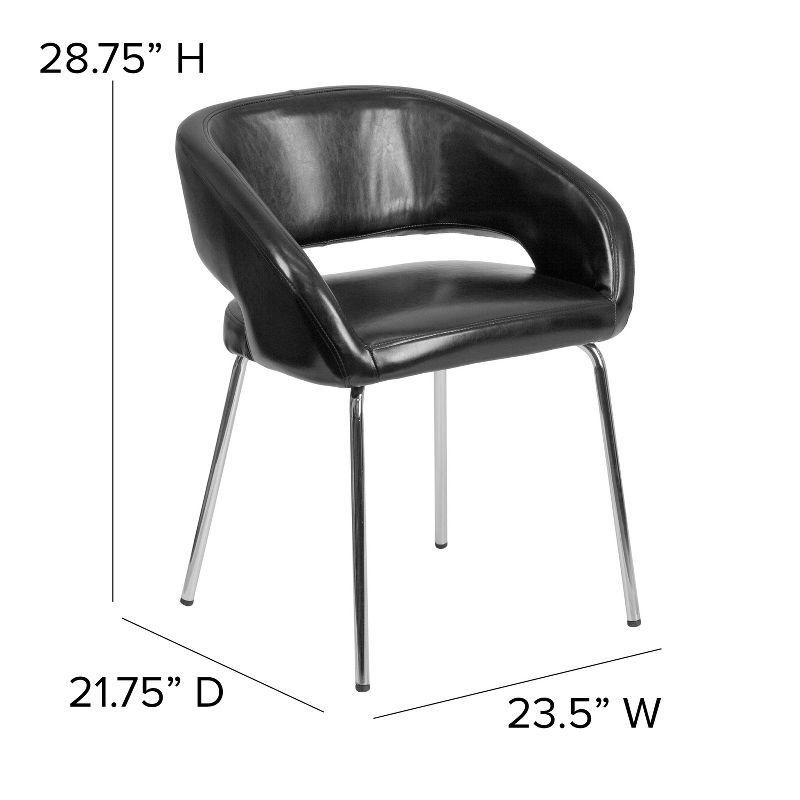 Flash Furniture Fusion Series Contemporary LeatherSoft Side Reception Chair with Chrome Legs