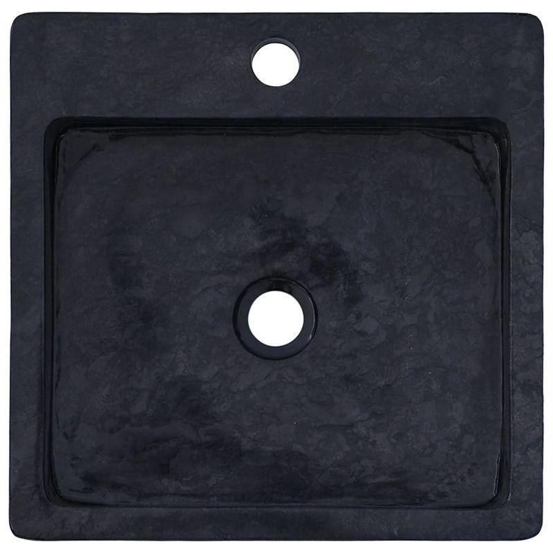 vidaXL Sink Black 15.7 in.x15.7 in.x4.7 in. Marble