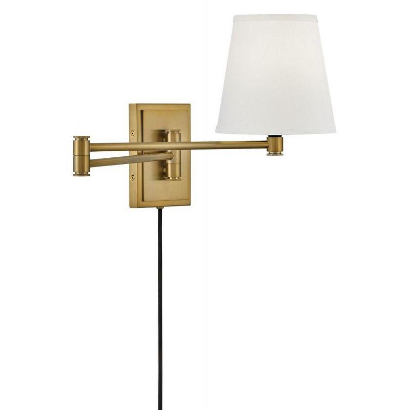 Janis Single Light Steel Dimmable Plug-in Swing Arm Sconce