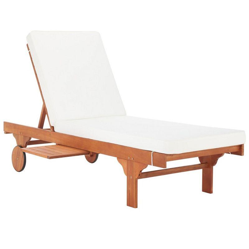 Newport Chaise Lounge Chair With Side Table  - Safavieh