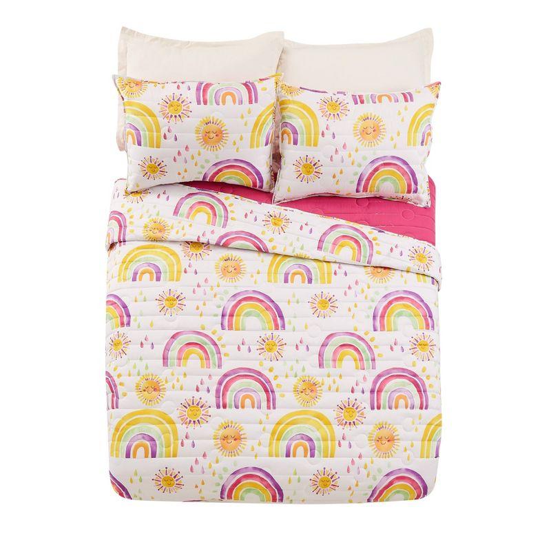 Rainbows & Suns Microfiber Quilt Set