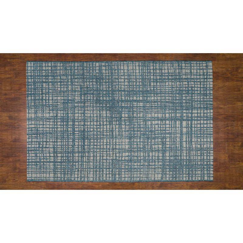 2'x3' Como Indoor/Outdoor Gael Blue Accent Rug - Momeni: Geometric Small Area Rug, Contemporary, All-Weather Design