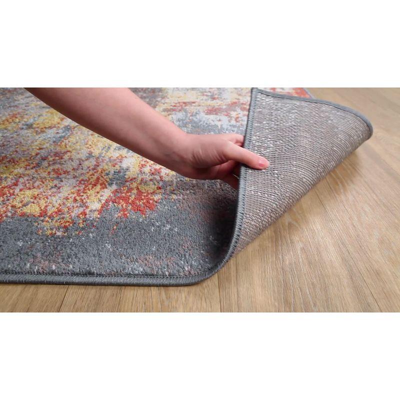 Livabliss 5'3"x7'3" Strata Modern Rugs Blue: Midcentury 5x7 Indoor Area Rug, Fade & Stain-Resistant