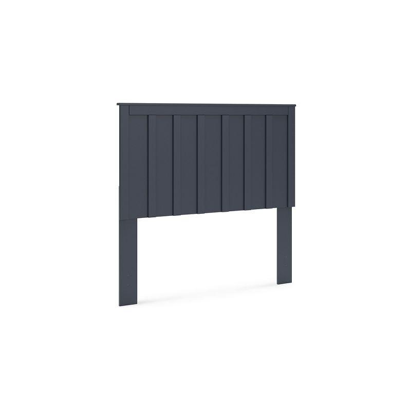 Navy Blue Full Shaker-Style Wood Panel Headboard