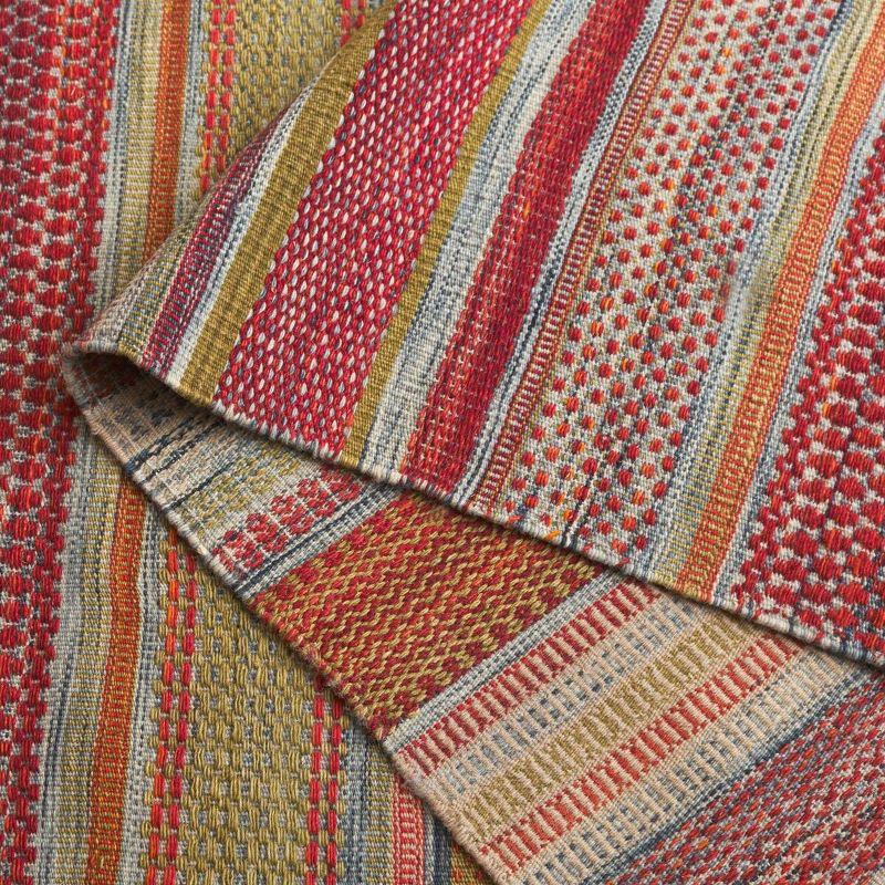 Striped Kilim STK311 Hand Woven Indoor Area Rug - Beige - 6'x9' - Safavieh.