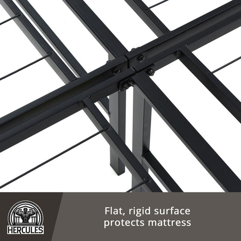 Hercules Folding Metal Bed Frame, 14 Inch Heavy Duty Platform Mattress Foundation, Easy Assembly, Noise Free, No Box Spring Needed, Twin