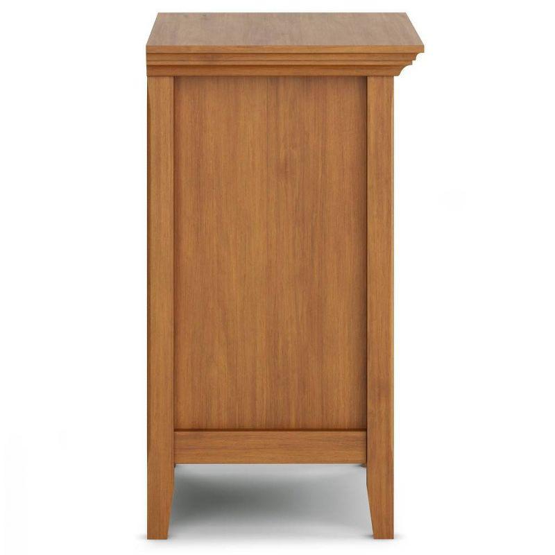 Simpli Home Amherst 24"W 2-Drawer Solid Wood Nightstand with Open Shelf