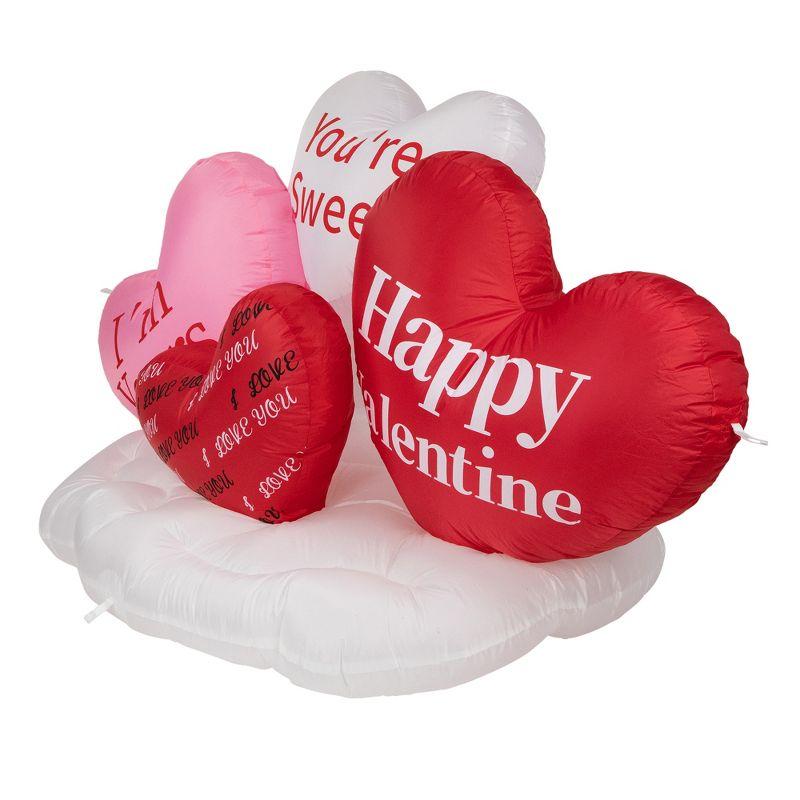 Northlight Seasonal 5' Inflatable Lighted Valentine's Day Conversation Hearts Outdoor Decoration