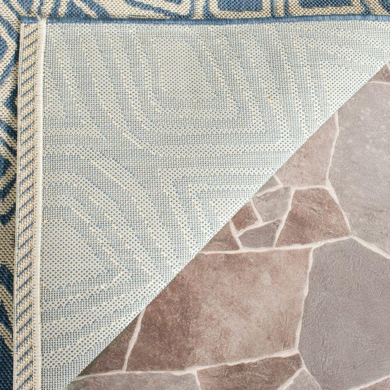 Courtyard CY6616 Power Loomed Indoor/Outdoor Area Rug - Blue/Beige - 5'3"x7'7" - Safavieh.