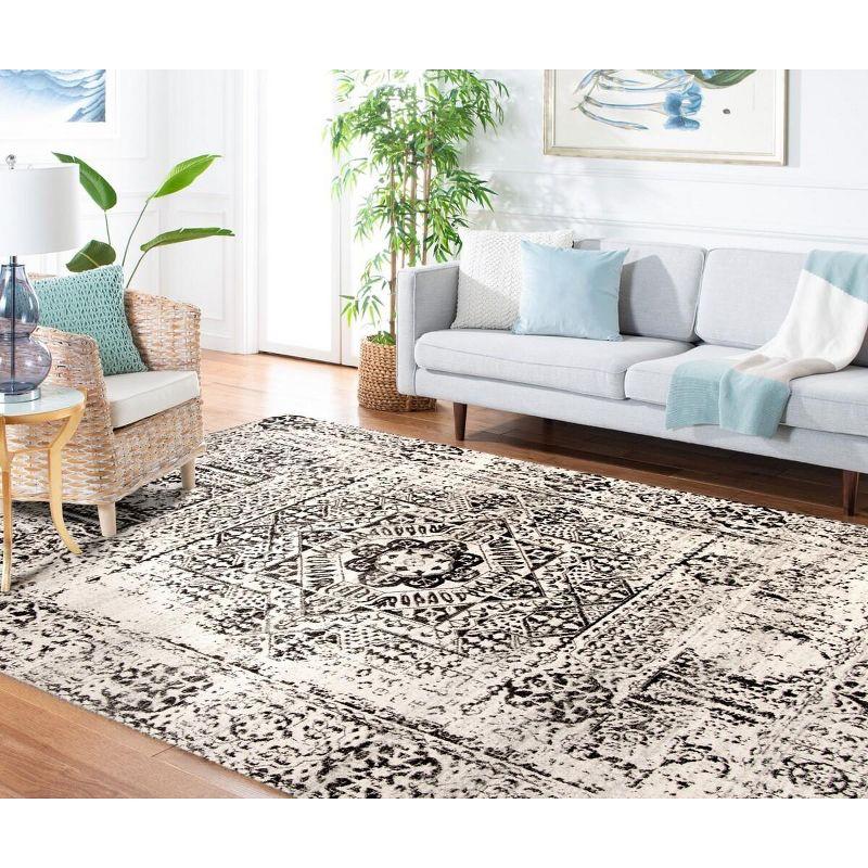 Evoke EVK260 Power Loomed Area Rug - Ivory/Black - 12'x18' - Safavieh.
