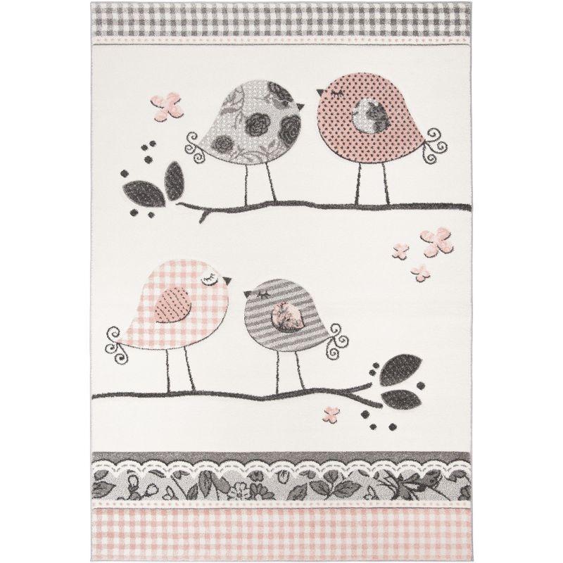 Carousel Kids CRK153 Power Loomed Area Rug - Pink/Ivory - 5'3"x7'6" - Safavieh.