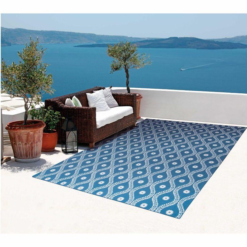 Nourison Home & Garden Navy Indoor/Outdoor Area Rug RS085 7'9" x 10'10"