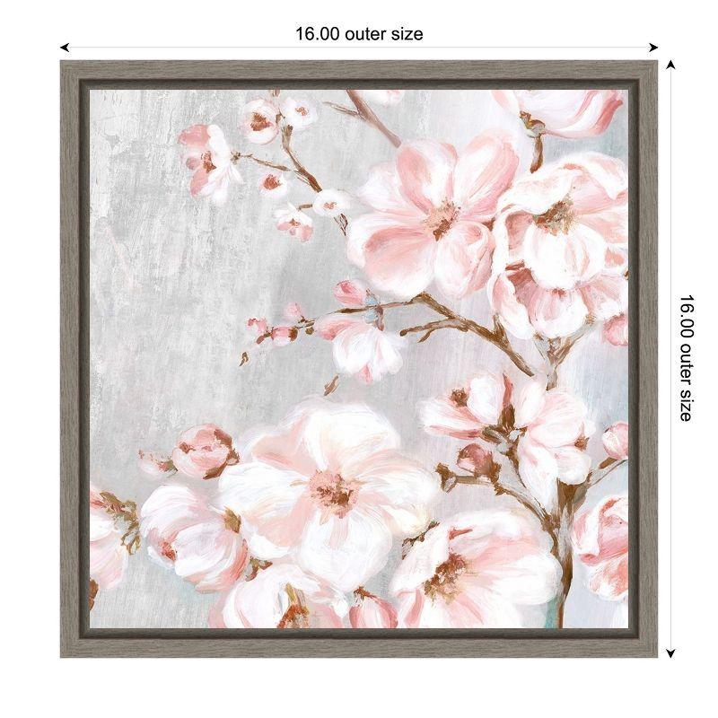 Amanti Art Spring Cherry Blossoms II by Eva Watts Canvas Wall Art Print Framed 16 x 16-in.