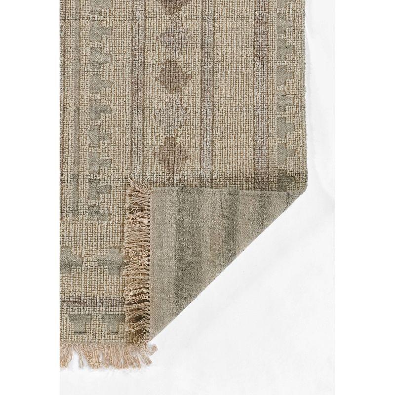 Handwoven Ivory Wool Rectangular 8' x 10' Area Rug