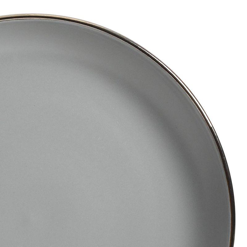 Gibson Home Rockaway Gold 16-Piece Dinnerware Set - Matte Gray