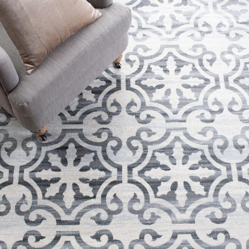 Martha Stewart Isabella - MSR0956 - Indoor Power Loomed Runners - Grey/Ivory - 2'2"x7'