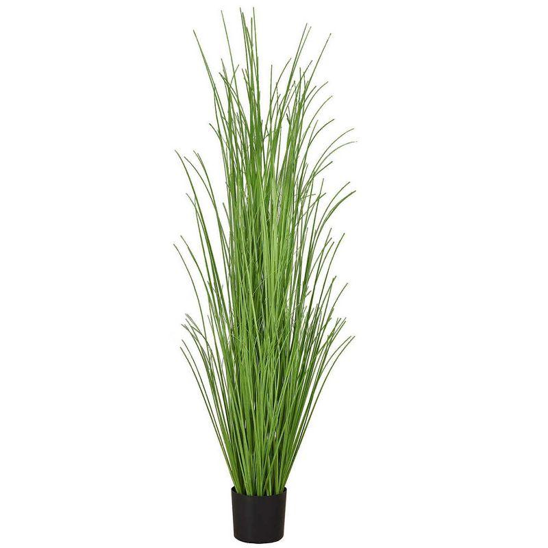 Monarch Specialties Artificial Plant 47 inch Tall Grass Tree Indoor Faux Fake Floor Greenery Potted Real Touch Decorative Green Grass Black Pot