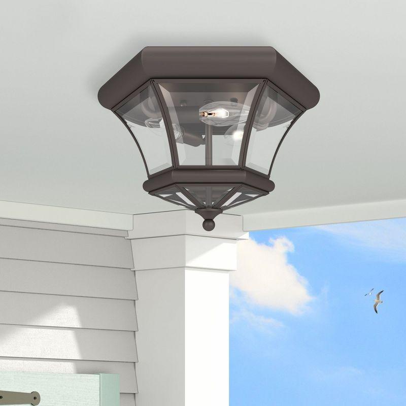Livex Lighting Monterey/Georgetown 3 - Light Flush Mount in  Bronze