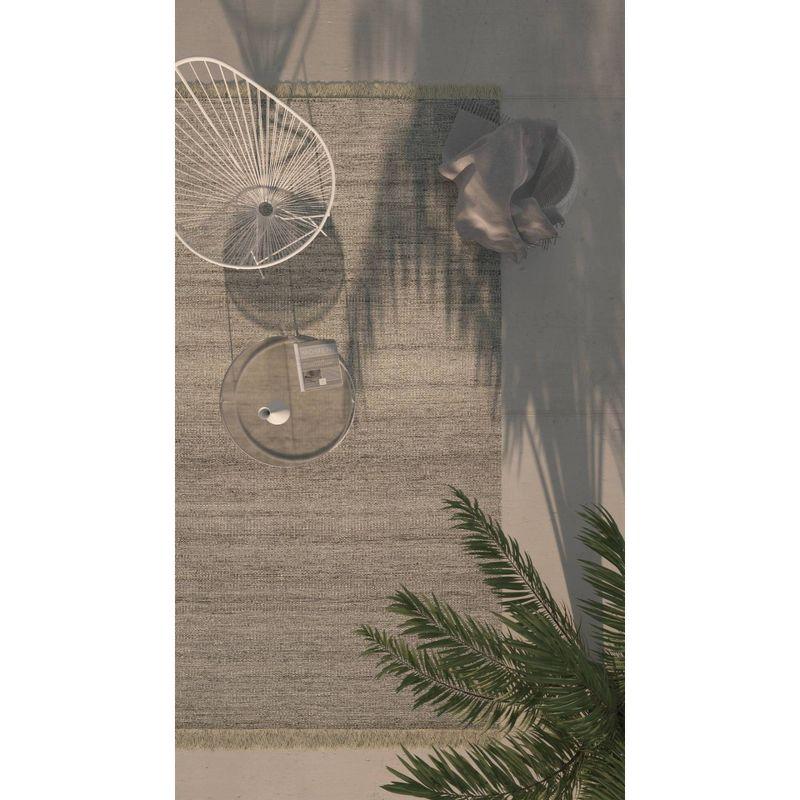 Momeni 8'x10' Cove Solid Performance Handwoven Indoor/Outdoor Area Rug Silver: Abstract Rectangle, Low Pile, Recycled PET