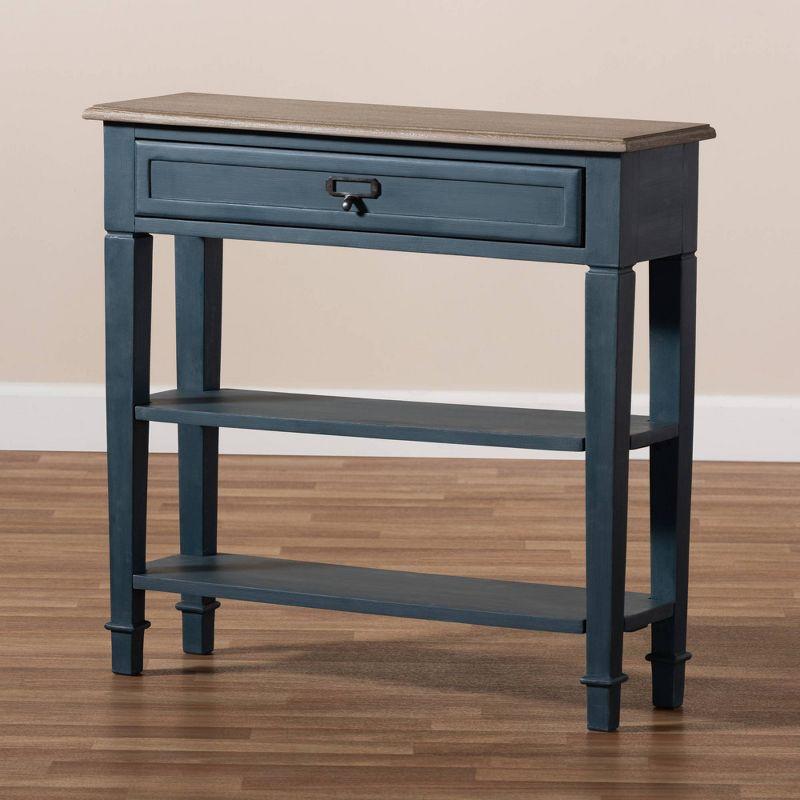 Blue Spruce Vintage Console Table with Storage - 32"x30"