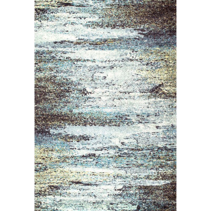 Multicolor Abstract Synthetic 4' x 6' Area Rug