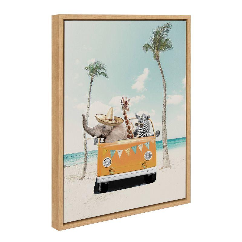 Kate & Laurel All Things Decor 18"x24" Sylvie Beach Adventures Framed Canvas Wall Art